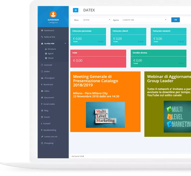 STONE MLM multilevel marketing software: screenshot example